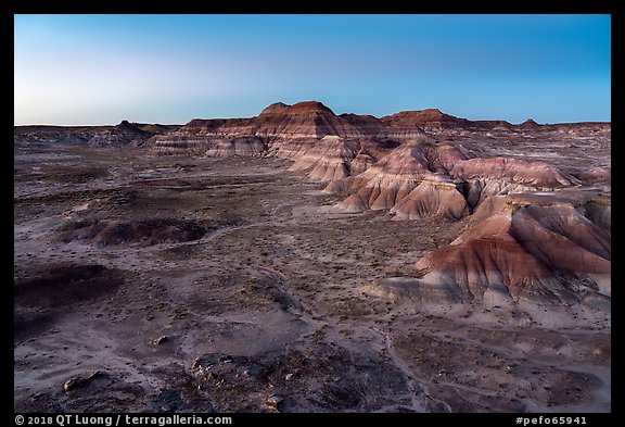 Puerco Ridge, dusk. Petrified Forest National Park (color)