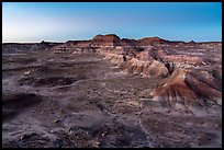 Puerco Ridge, dusk. Petrified Forest National Park ( color)