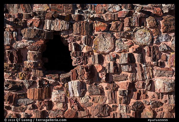 Window and wall, Agate House. Petrified Forest National Park (color)