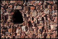 Window and wall, Agate House. Petrified Forest National Park ( color)