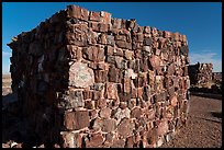 Agate House built with blocks of petrified wood. Petrified Forest National Park ( color)