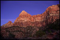 Watchman, sunset. Zion National Park, Utah, USA. (color)