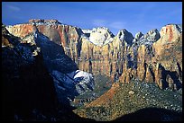 Streaked wall, morning. Zion National Park, Utah, USA. (color)