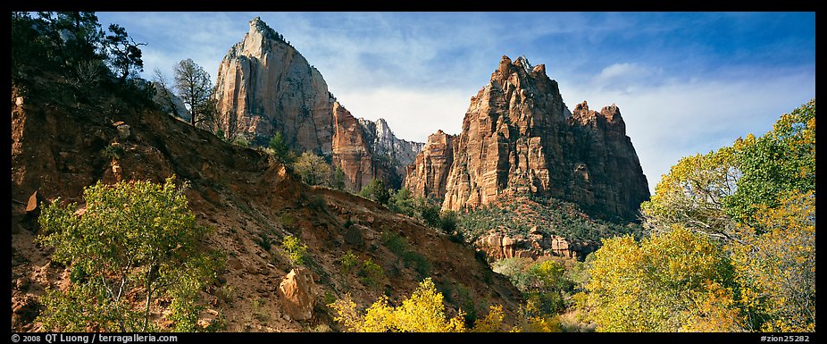 Zion Canyon scenery. Zion National Park (color)