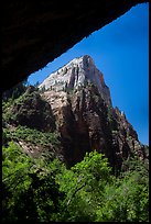 Peak from Weeping Rock alcove. Zion National Park ( color)