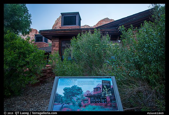 Visitor Center, Native Landscape interpretive sign. Zion National Park (color)