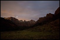 Towers of the Virgin at night. Zion National Park ( color)