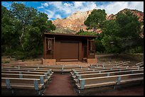 Amphitheater, Watchman Campground. Zion National Park, Utah, USA.