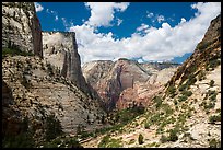 Steep sandstone cliffs above Echo Canyon. Zion National Park ( color)