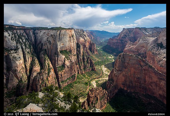 Zion Canyon from Observation Point. Zion National Park (color)
