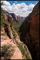 Zion Canyon from Angels Landing. Zion National Park ( color)