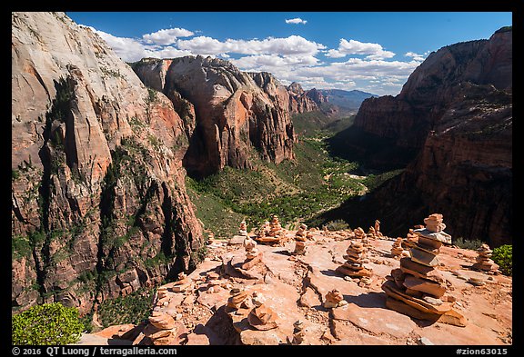 Cairns on Angels Landing. Zion National Park (color)