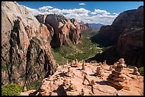 Cairns on Angels Landing. Zion National Park ( color)