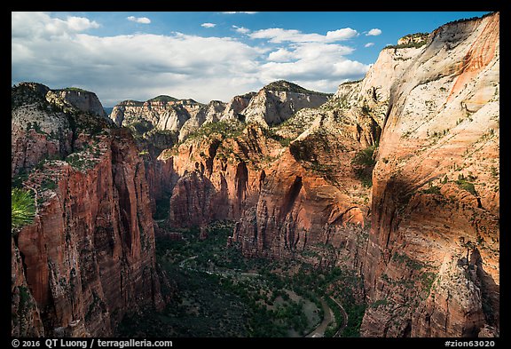 North end of Zion Canyon from Angels Landing. Zion National Park (color)