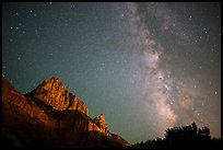 Milky Way and Watchman. Zion National Park, Utah, USA.