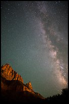 Mikly Way above the Watchman. Zion National Park ( color)