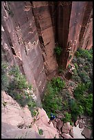 Final rappel in Behunin Canyon. Zion National Park, Utah ( color)