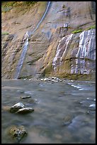 Mystery Falls, the Narrows. Zion National Park ( color)