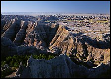 View from Pinacles overlook, sunrise. Badlands National Park ( color)