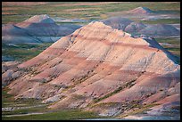 Badlands with bands of color. Badlands National Park ( color)