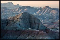 Backlit badlands from Panorama Point. Badlands National Park ( color)