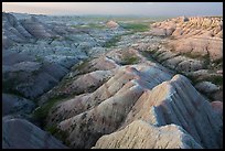 Badlands landscape from above at Panorama Point. Badlands National Park ( color)