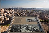 Interpretive sign, Sage Creek badlands. Badlands National Park ( color)