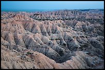 Hay Butte Badlands at dusk. Badlands National Park ( color)