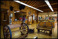 Lobby, Cedar Pass Lodge. Badlands National Park, South Dakota, USA. (color)