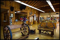 Lobby, Cedar Pass Lodge. Badlands National Park, South Dakota, USA.