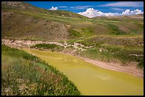 Sage Creek in summer. Badlands National Park, South Dakota, USA. (color)