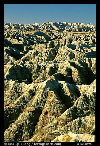 Badlands from Windows overlook, morning. Badlands National Park (color)