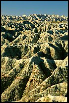 Badlands from Windows overlook, morning. Badlands National Park, South Dakota, USA. (color)