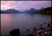 Lake McDonald at sunset. Glacier National Park, Montana, USA.