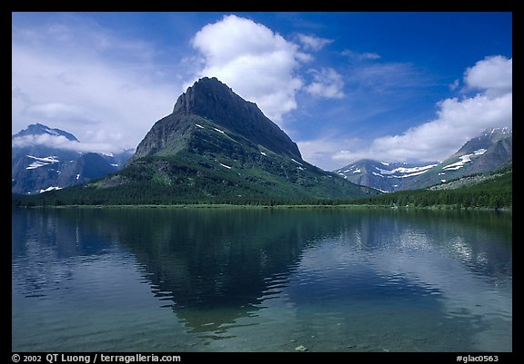 Peak above Swiftcurrent lake. Glacier National Park, Montana, USA.