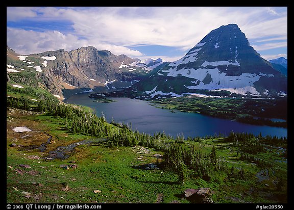 Hidden lake and peak. Glacier National Park (color)