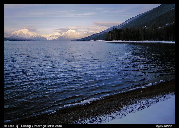 Lake McDonald in winter. Glacier National Park (color)