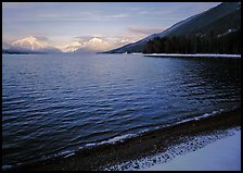 Lake McDonald in winter. Glacier National Park, Montana, USA.