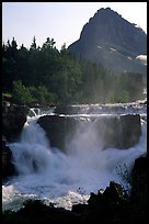 Waterfall in Many Glaciers area. Glacier National Park ( color)