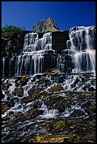 Waterfall at hanging gardens, Logan pass. Glacier National Park ( color)