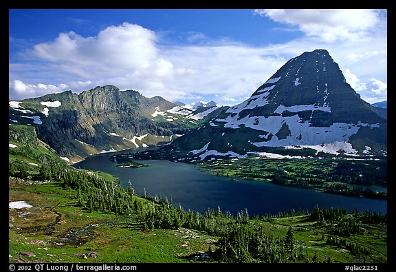 Hidden lake and peak. Glacier National Park (color)