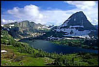 Hidden lake and peak. Glacier National Park, Montana, USA.