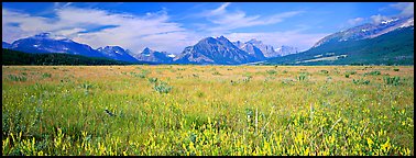 Prairie and mountains. Glacier National Park, Montana, USA.