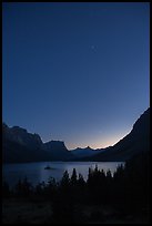 Stary sky above St Mary Lake. Glacier National Park ( color)