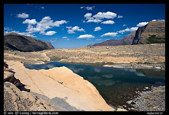 Slabs and pool. Glacier National Park, Montana, USA.