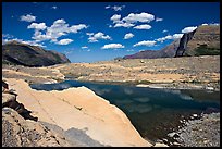 Slabs and pool. Glacier National Park, Montana, USA. (color)