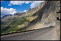 Going to the Sun road below the Garden Wall, afternoon. Glacier National Park, Montana, USA.