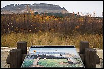 Prairie Edge interpretive sign. Glacier National Park, Montana, USA.