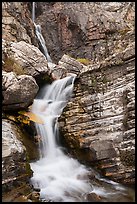 Cascade below Apikuni Falls. Glacier National Park ( color)