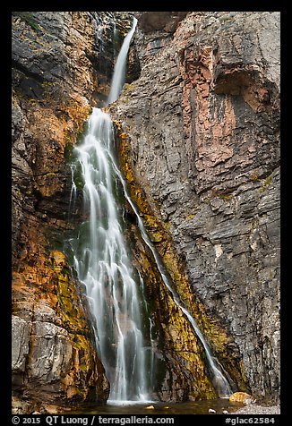 Close view of Apikuni Falls. Glacier National Park (color)